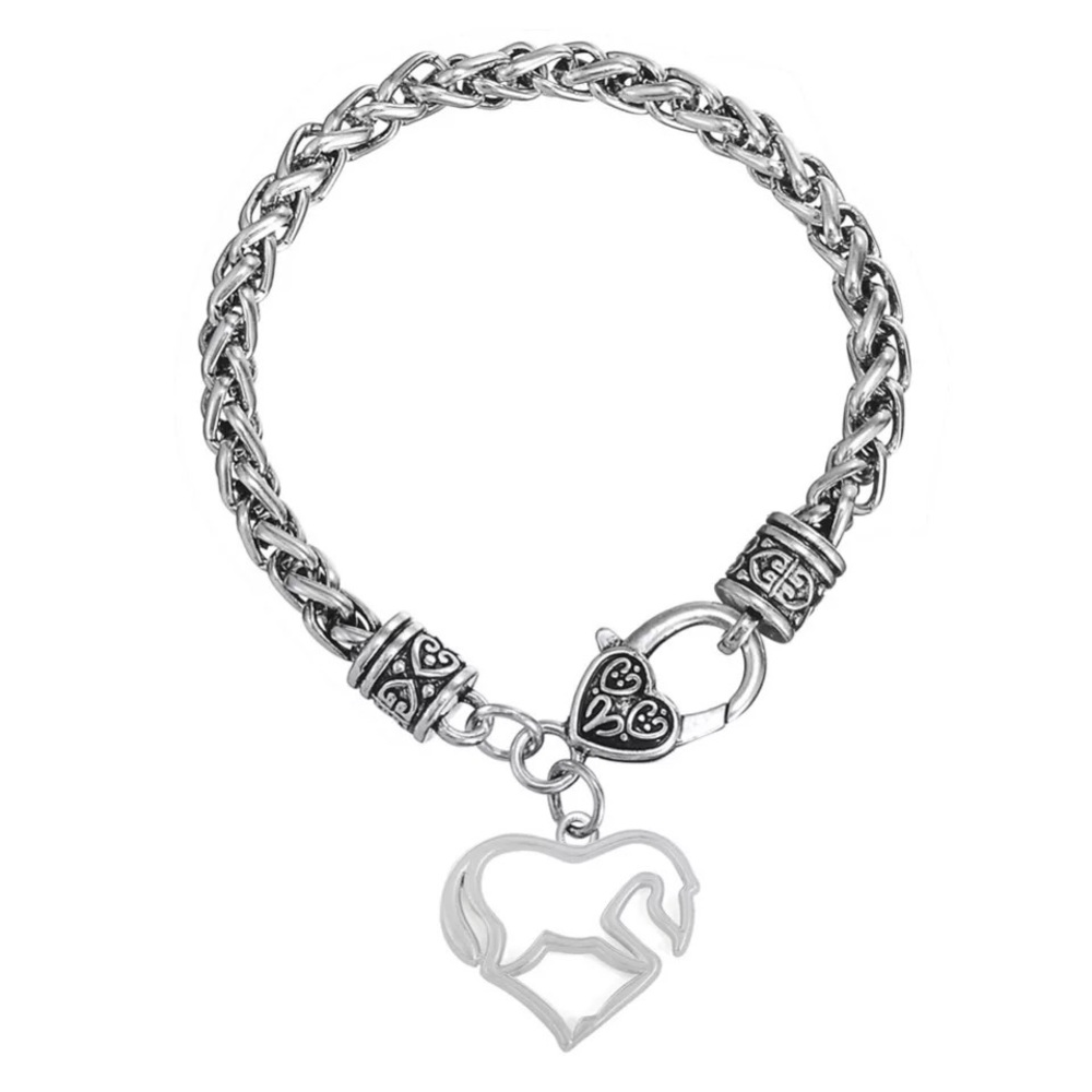 Heart-shaped Horse Pendant  Bracelets Cowgirl